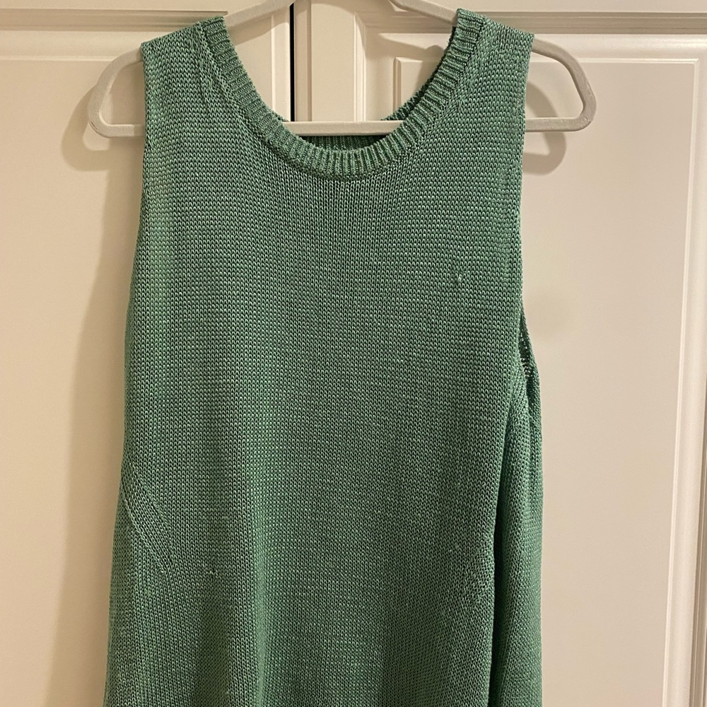 Knit green sweater top